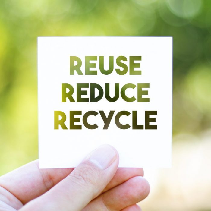 REUSE REDUCE RECYCLE message